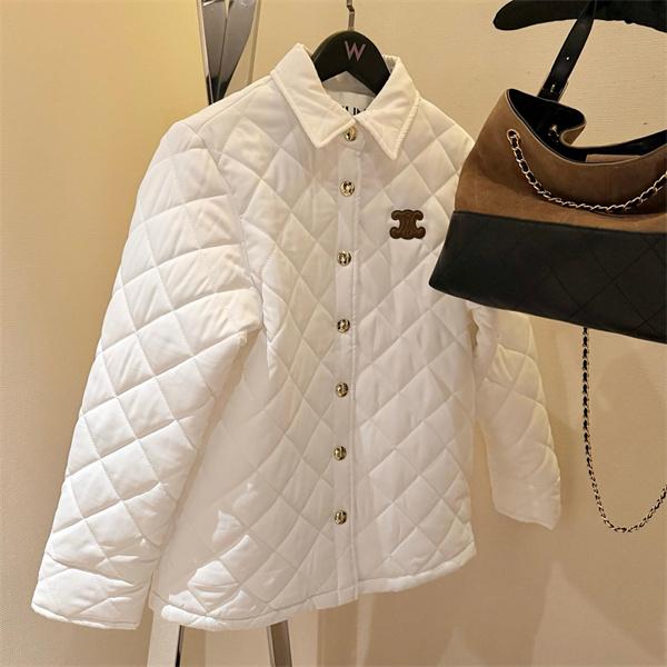 セリーヌ コピー 2026新作 CELINE ホワイト キルティングジャケット 新作 上質 お洒落
