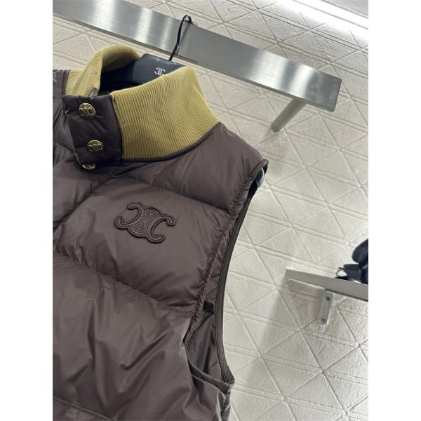 2026新作 CELINE ブラウン セリーヌ コピー ダウンベスト 定番 人気 実用性抜群