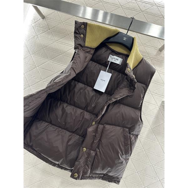 2026新作 CELINE ブラウン セリーヌ コピー ダウンベスト 定番 人気 実用性抜群