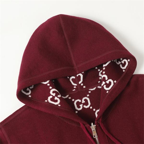 セリーヌ コピー 2026新作 GUCCI ボルドー ジップパーカー 注目 売れ筋 プレミアム