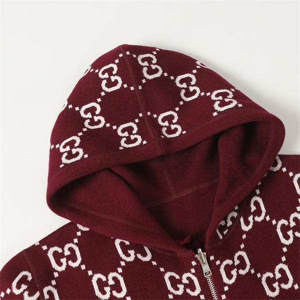 セリーヌ コピー 2026新作 GUCCI ボルドー ジップパーカー 注目 売れ筋 プレミアム