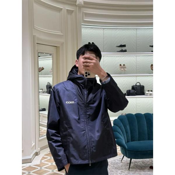 2026新作 GUCCI グッチ コピー ネイビー ジャケット おすすめ 本格派 モード系