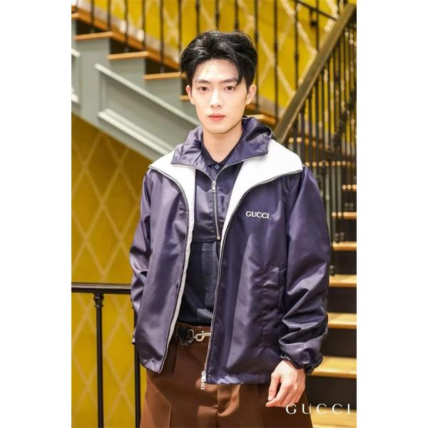 2026新作 GUCCI グッチ コピー ネイビー ジャケット おすすめ 本格派 モード系