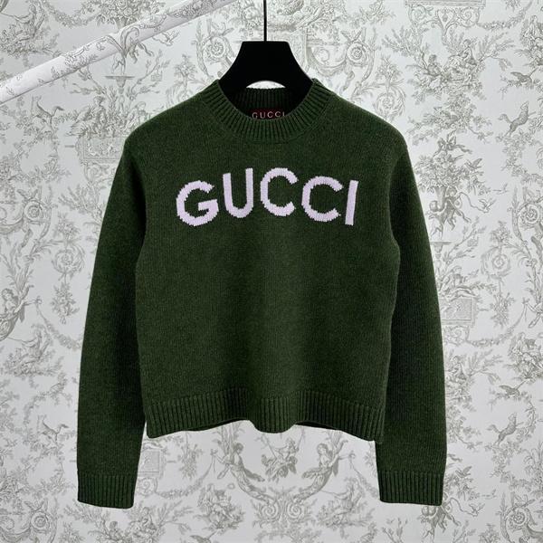 2026新作 GUCCI グリーン ロゴニット 希少 お洒落 個性派 グッチ コピー