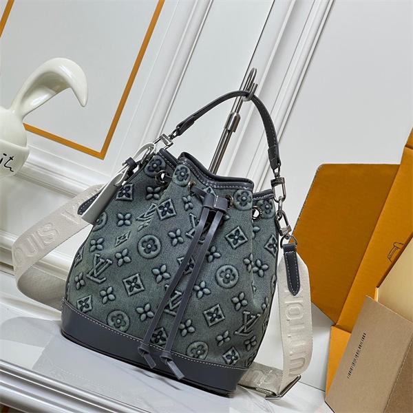 エンボス加工 LOUIS VUITTON ルイヴィトン コピー バケットバッグ グレーモノグラム トレンド