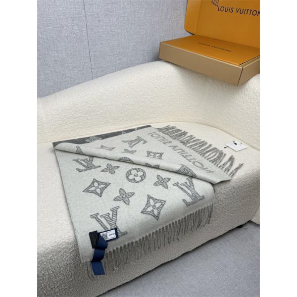上品モノグラム LOUIS VUITTON ルイヴィトン コピー 大判ストール グレー配色 防寒対策  