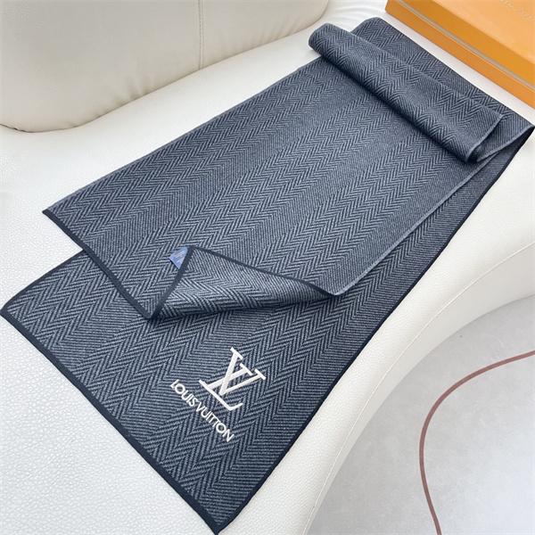 LOUIS VUITTON ルイヴィトン コピー 上質素材 ヘリンボーン柄 ストール 大人スタイル マフラー