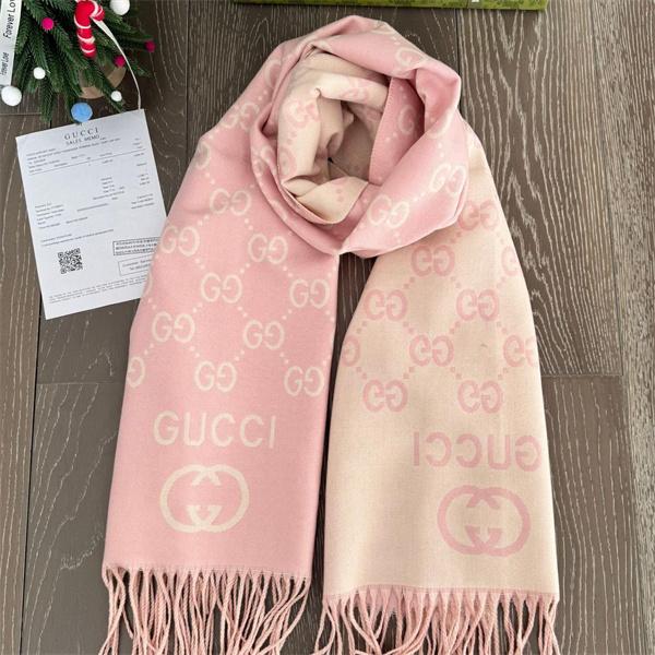  GUCCI グッチ コピー フェミニン ストール ピンク 肌触り良好 防寒