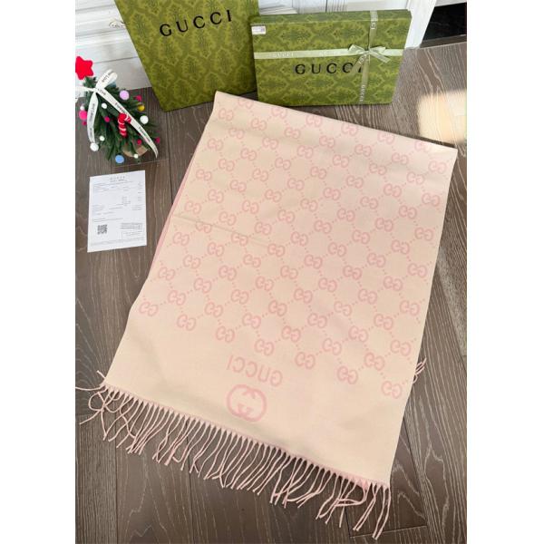  GUCCI グッチ コピー フェミニン ストール ピンク 肌触り良好 防寒