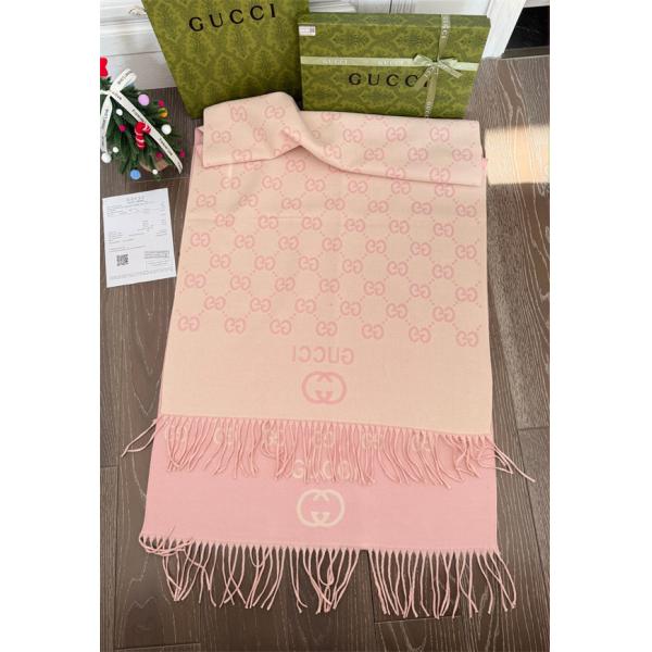  GUCCI グッチ コピー フェミニン ストール ピンク 肌触り良好 防寒