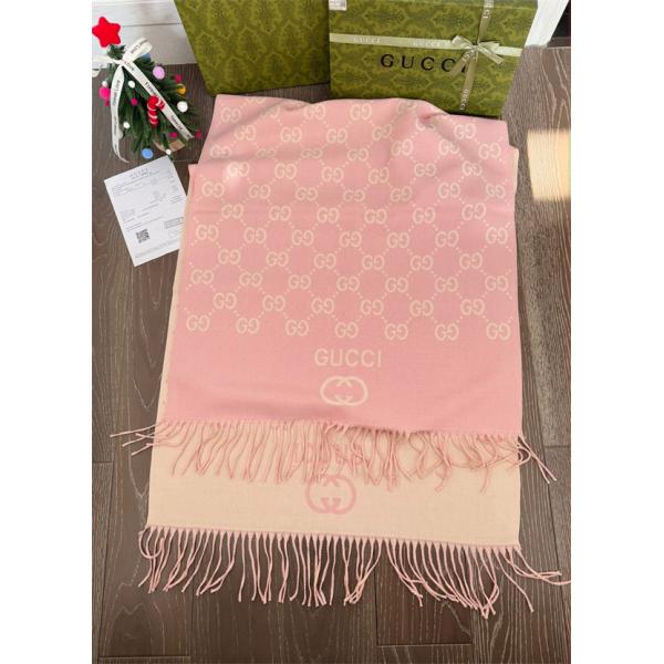  GUCCI グッチ コピー フェミニン ストール ピンク 肌触り良好 防寒