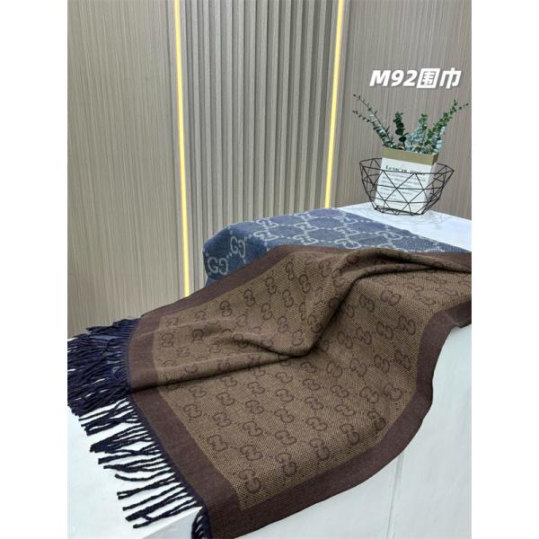 シンプル総柄 マフラー ネイビー フリンジ 定番 GUCCI グッチ コピー