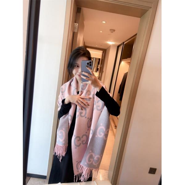 人気総柄 GUCCI グッチ コピー ストール ブラック系 大人モード ユニセックス