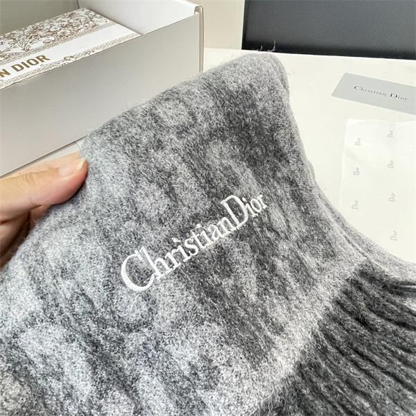 上品モノトーン ストール グレーカラー 冬コーデ向け DIOR ディオール コピー