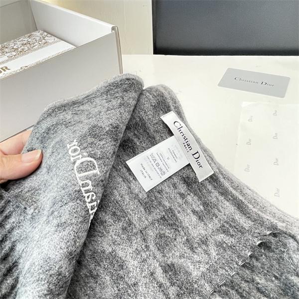 上品モノトーン ストール グレーカラー 冬コーデ向け DIOR ディオール コピー