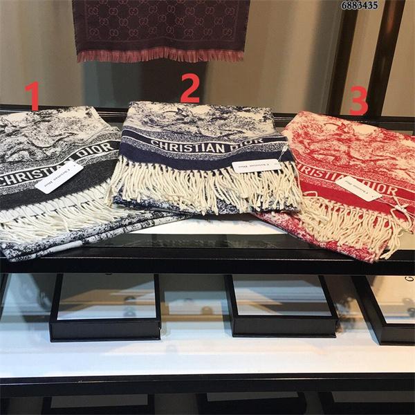  存在感デザイン DIOR ディオール コピー 大判ストール ネイビー配色 防寒アイテム