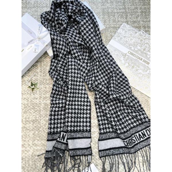 DIOR ディオール コピー クラシック千鳥格子 ストール モノトーン 上品