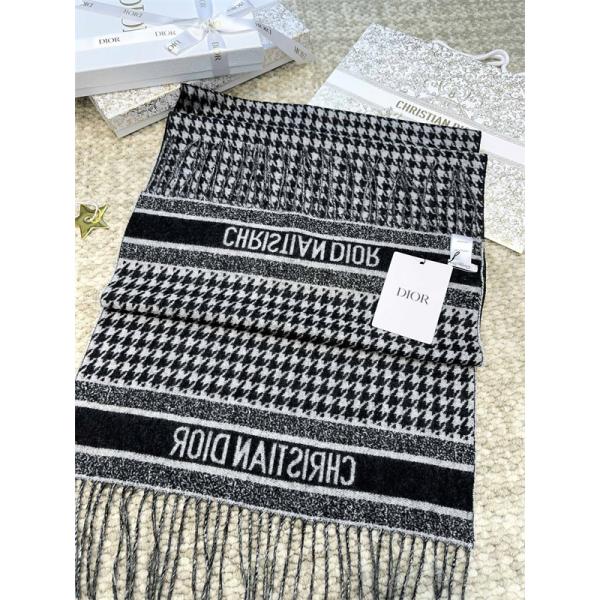 DIOR ディオール コピー クラシック千鳥格子 ストール モノトーン 上品