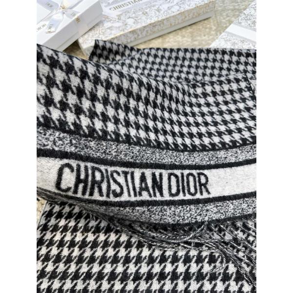 DIOR ディオール コピー クラシック千鳥格子 ストール モノトーン 上品