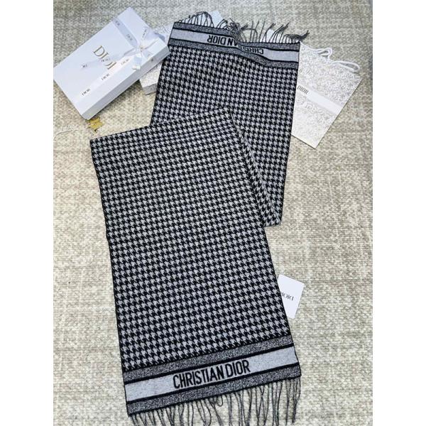 DIOR ディオール コピー クラシック千鳥格子 ストール モノトーン 上品