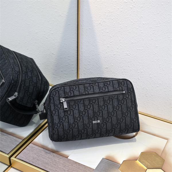 実用性抜群 ボックスポーチ ダブルファスナー 小物収納 DIOR ディオール コピー