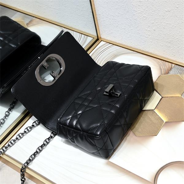 人気 キルティング ショルダーバッグ ブラック 定番 DIOR ディオール コピー