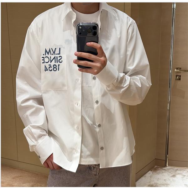 LOUIS VUITTON　SS26 春夏 1854刺繍ロゴ長袖シャツルイヴィトンシャツコピートレンド新作