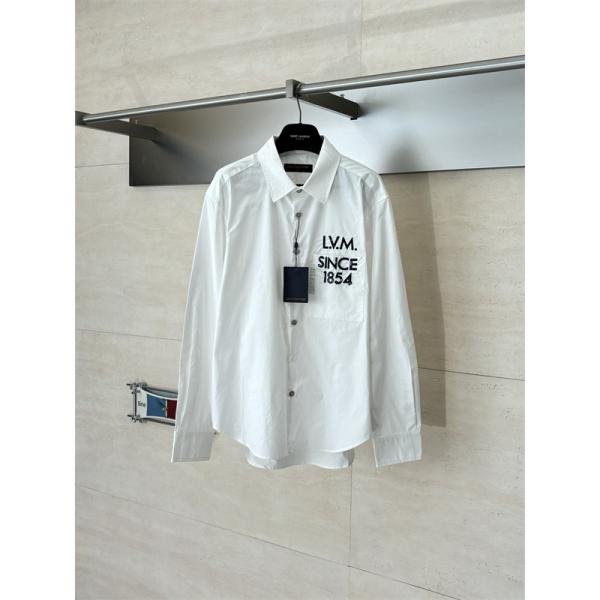 LOUIS VUITTON　SS26 春夏 1854刺繍ロゴ長袖シャツルイヴィトンシャツコピートレンド新作