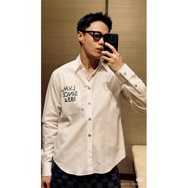 LOUIS VUITTON　SS26 春夏 1854刺繍ロゴ長袖シャツルイヴィトンシャツコピートレンド新作