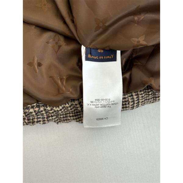 LV 新作 ルイヴィトン綿ジャケットスーパーコピー26SS  防寒性抜群ツイードチェックのスタンドカラー