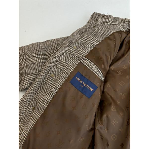 LV 新作 ルイヴィトン綿ジャケットスーパーコピー26SS  防寒性抜群ツイードチェックのスタンドカラー