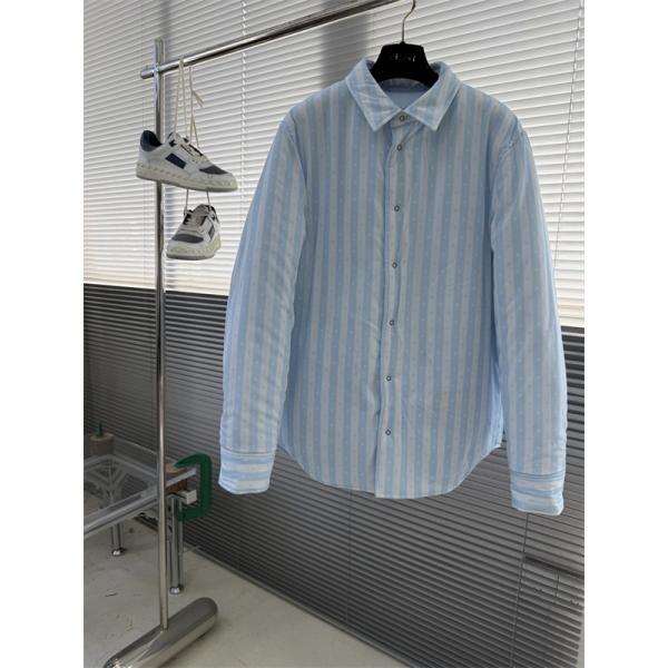 LV Stripe ☆リバーシブル☆ルイヴィトンシャツジャケット コピー軽量なパッド入りコットン快適な着心地