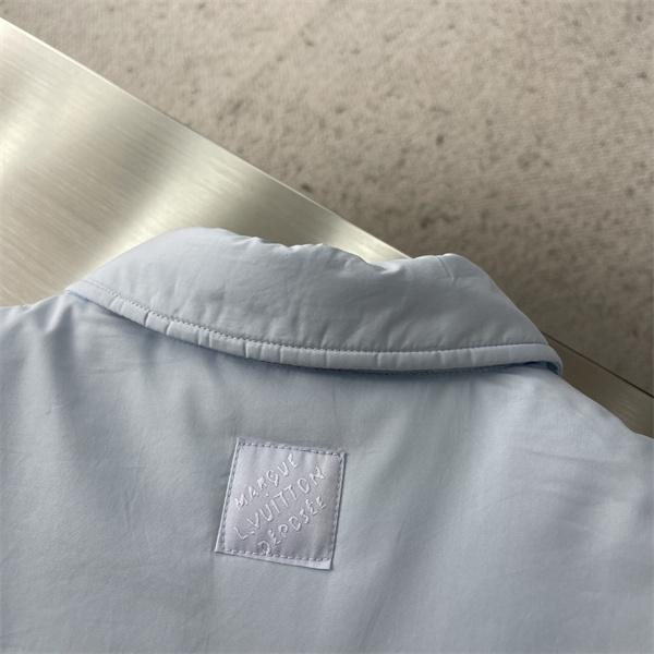 LV Stripe ☆リバーシブル☆ルイヴィトンシャツジャケット コピー軽量なパッド入りコットン快適な着心地