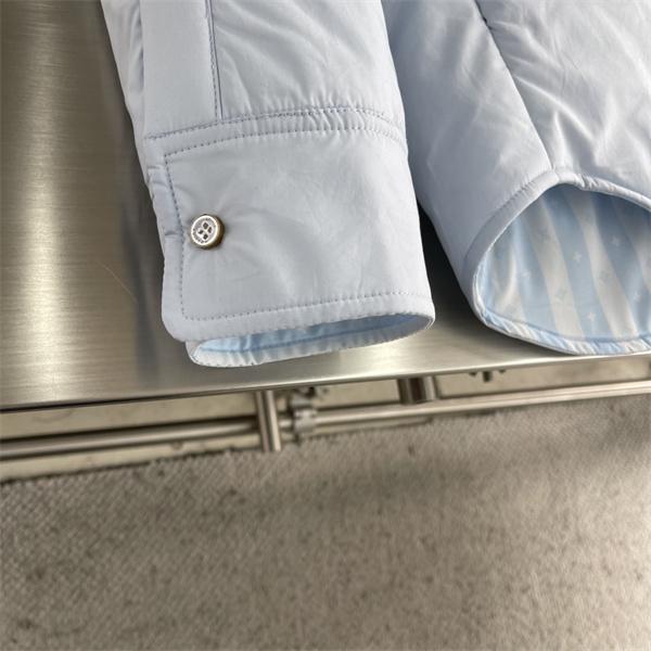 LV Stripe ☆リバーシブル☆ルイヴィトンシャツジャケット コピー軽量なパッド入りコットン快適な着心地