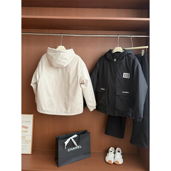 男女兼用2026☆シャネル綿入れジャケットコピー通販☆防寒着好評品人気２色