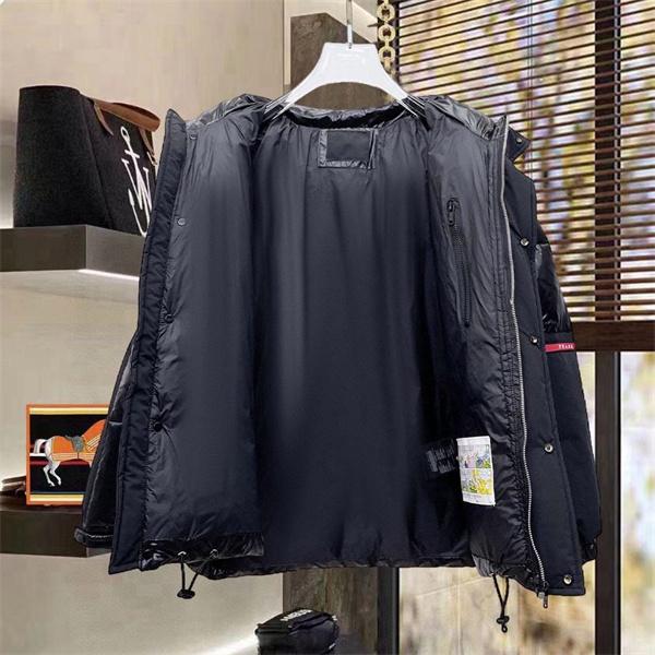 PRADA プラダ コピー フード付きダウンコート ブラック 限定 高級 注目