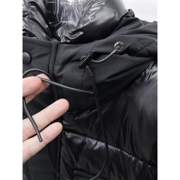 PRADA プラダ コピー フード付きダウンコート ブラック 限定 高級 注目