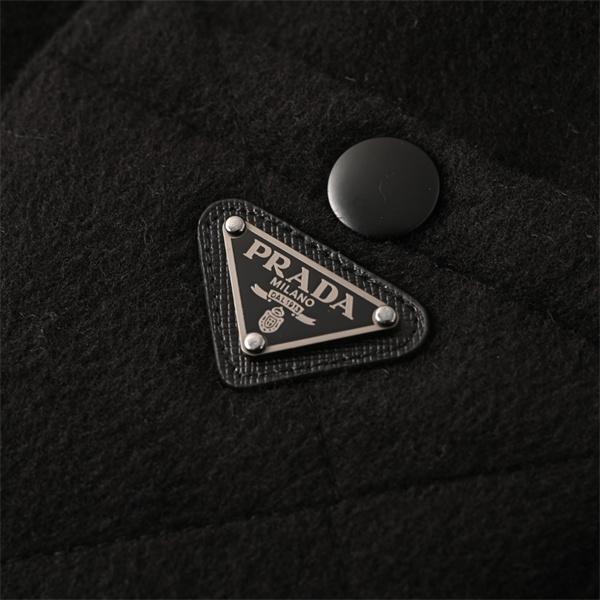 シャツジャケット ブラック 定番 上质 实用性抜群 PRADA プラダ スーパーコピー