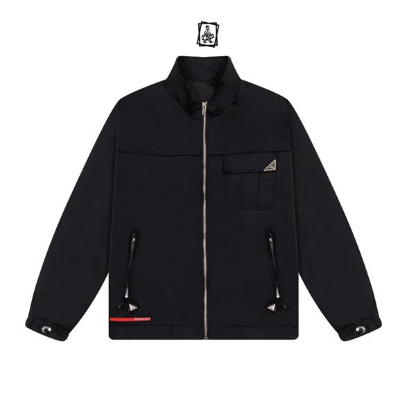 ジップジャケット PRADA プラダ コピー ブラック 定番 実用性抜群 注目