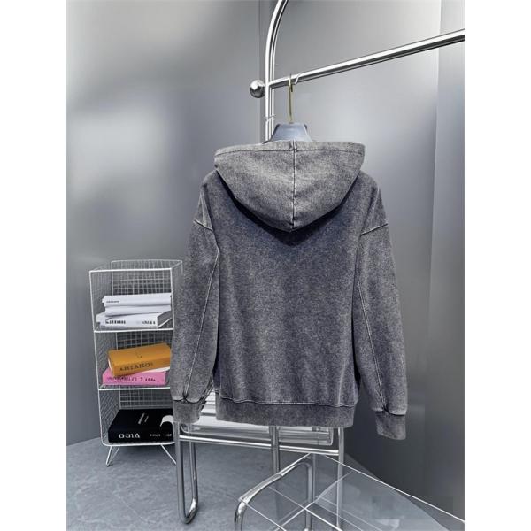 新登場 パーカー グレー 売れ筋 着心地抜群 カジュアル PRADA プラダ 偽物