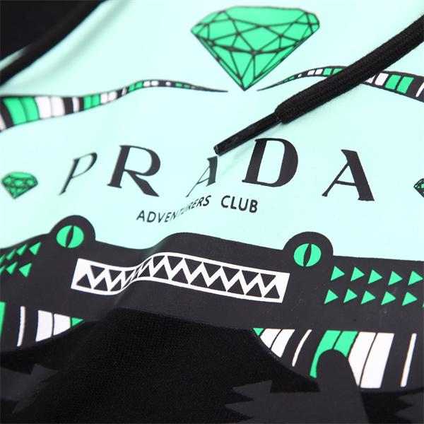 新登場 パーカー ホワイト PRADA プラダ スーパーコピー 限定 お洒落 快適