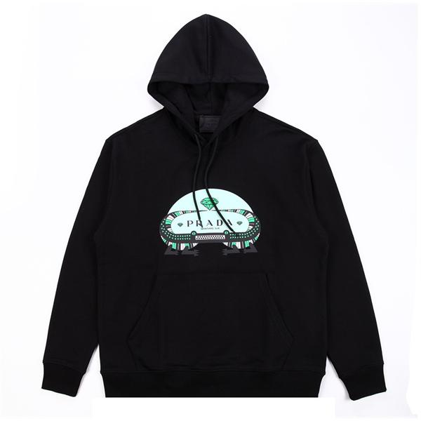 新登場 パーカー ホワイト PRADA プラダ スーパーコピー 限定 お洒落 快適