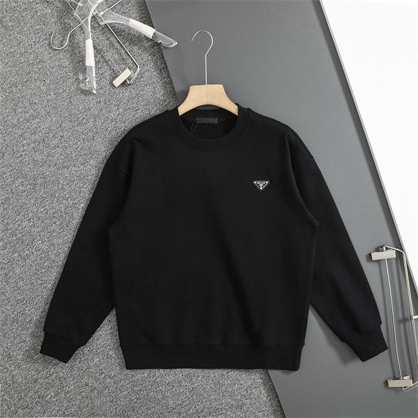 新作 PRADA プラダ 偽物 パーカー ブラック／ホワイト 話題 トレンド