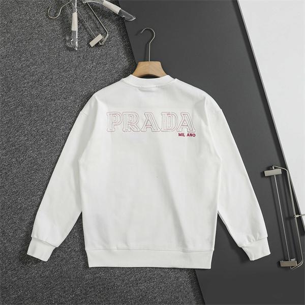 新作 PRADA プラダ 偽物 パーカー ブラック／ホワイト 話題 トレンド