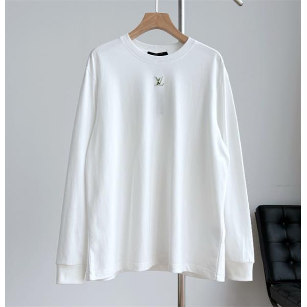 LVルイヴィトンロングTシャツコピー雪山☆LOUIS VUITTON秋冬2026最新人気ホワイト色