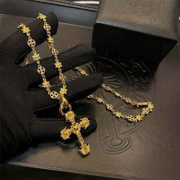 新作限定 ゴールド CHROME HEARTS クロムハーツ コピー ネックレス 人気集中 ストリート