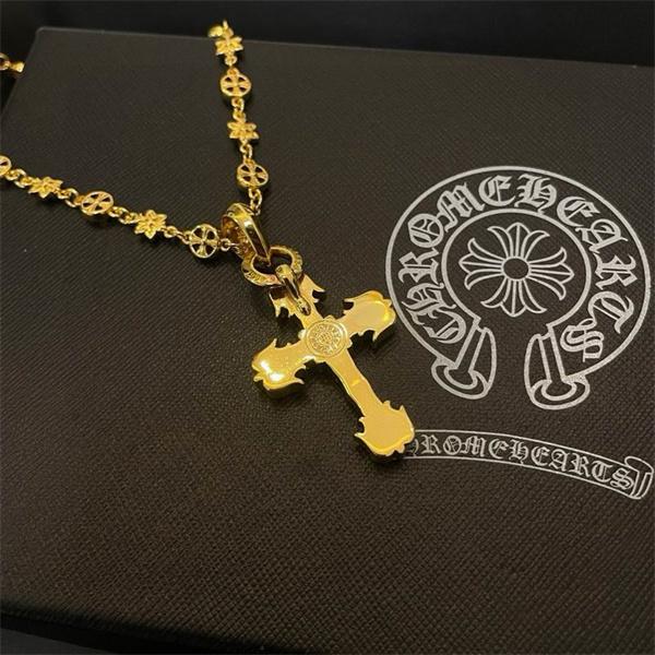 新作限定 ゴールド CHROME HEARTS クロムハーツ コピー ネックレス 人気集中 ストリート