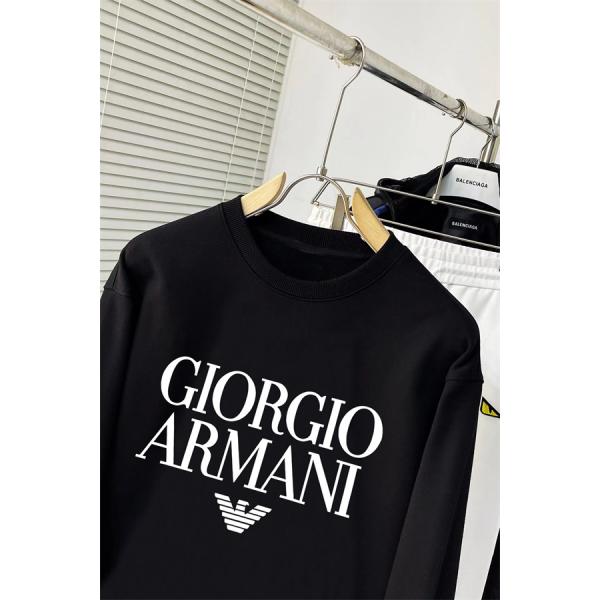 アルマーニ トレーナーコピーブラック通勤通学お勧めアイテム