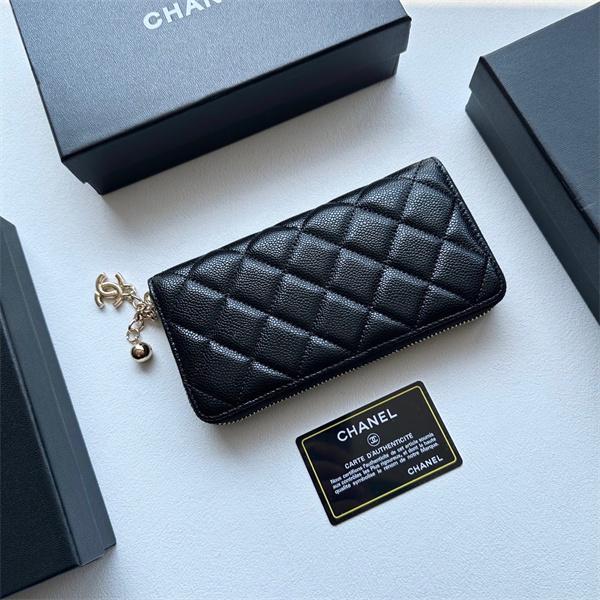 シャネル長財布 スーパーコピー 今季で一番人気の定番コレクション レディース ブラック 通勤通学 大容量 最安値