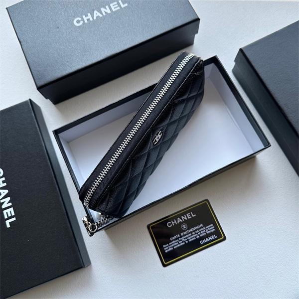 シャネル長財布 スーパーコピー 今季で一番人気の定番コレクション レディース ブラック 通勤通学 大容量 最安値
